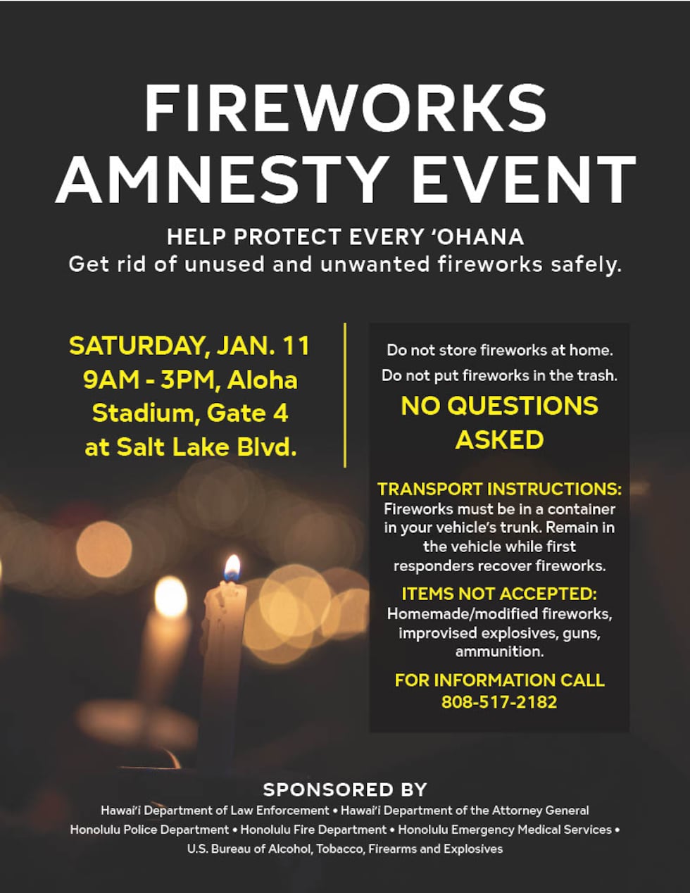 Fireworks Amnesty Event