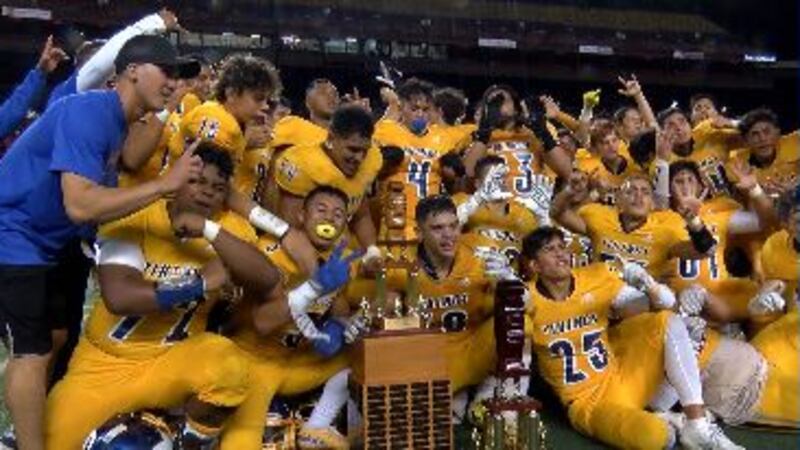 Vikings kicker Keanu Keolanui hit a 55-yard field goal as time expired to cap an undefeated...