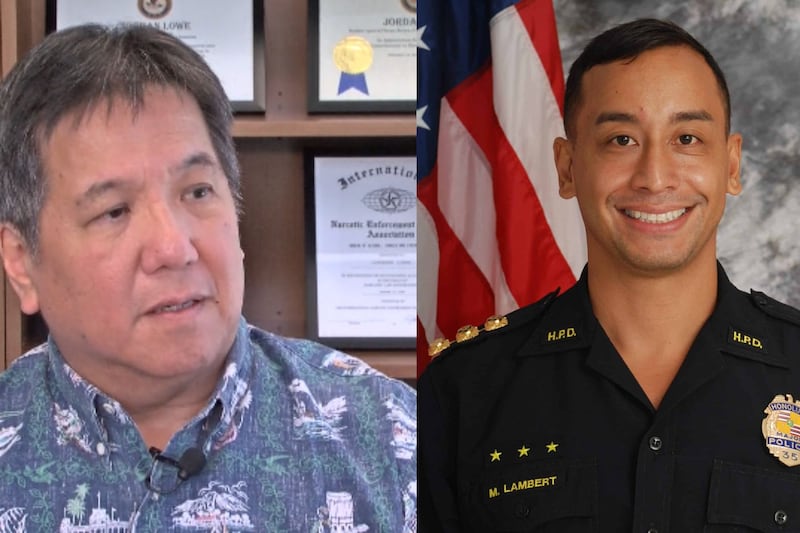 HPD Major Mike Lambert (right) picked to replace state DLE Director Jordan Lowe (left)