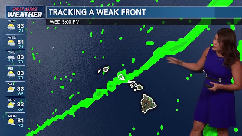 Tracking showers along a front and a disturbance may bring up more showers