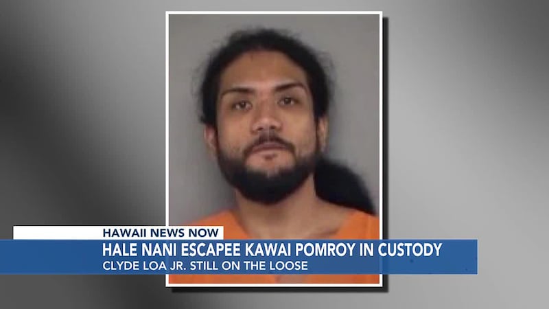 HCCC inmate Clyde T. Loa, 31, remains at large and authorities said he should be considered...