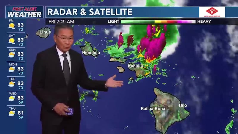 Severe thunderstorm warning and flash flood warning in effect for Maui Friday morning as heavy...